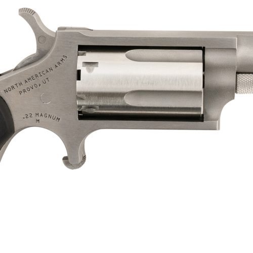 North American Arms 22MGRCHSS Mini-Revolver Carry Combo 22 WMR 5 Shot 1.63" Barrel, Stainless Steel Barrel/Cylinder/Frame, Black Rubber Grip, Includes Exclusive Holster Package