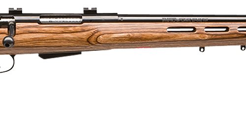 Savage Arms 19142 25 Lightweight Varminter-T Full Size 222 Rem 4+1 24" Matte Black Heavy Barrel, Matte Black Carbon Steel Receiver Drilled & Tapped, Satin Brown Thumbhole Laminate Stock, Right Hand