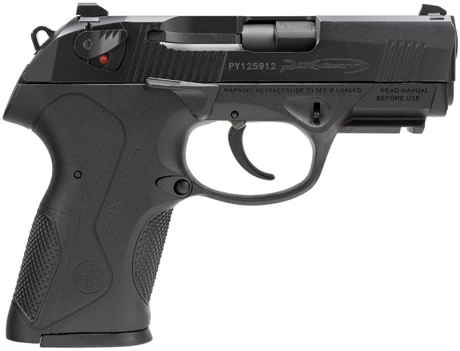 Beretta USA JXC4F20 Px4 Storm Compact 40S&W 10+1, 3.27" Black Steel Barrel, Black Bruniton Serrated Steel Slide, Black Polymer Frame w/Picatinny Rail & Interchangeable Backstrap Grip, Ambidextrous