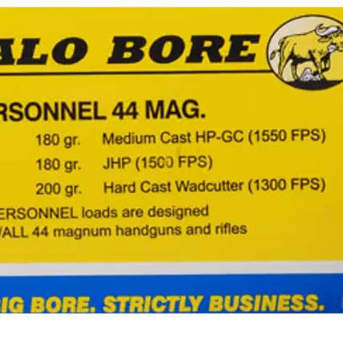 Buffalo Bore Ammunition 4J20 Anti-Personnel Strictly Business 44Rem Mag 200gr Hard Cast Wadcutter 20 Per Box/12 Case