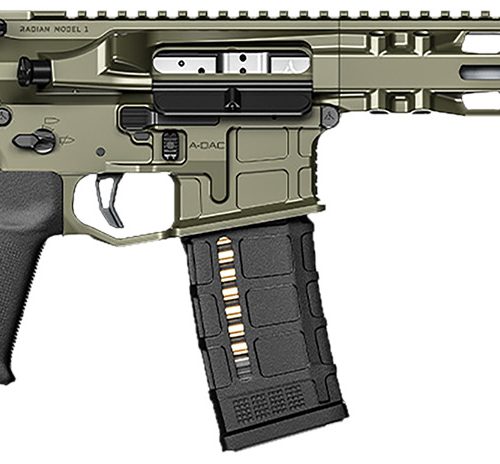 Radian Weapons R0515 Model 1 Pistol 223 Wylde 30+1 10.50", OD Green Billet Rec/M-Lok Handguard, Smooth Buffer Tube (No Brace), Magpul Grip, Ambi Controls, Dead Air QD Flash Hider, Adj. Triggers