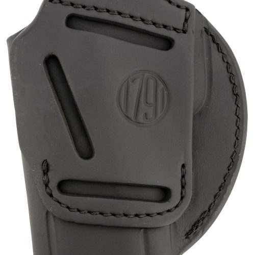1791 Gunleather 3WH6SBLA 3-Way  IWB/OWB Size 06 Black Leather Belt Loop Fits Beretta 92 Fits Walther PPQ Fits Sig P320 Ambidextrous Hand