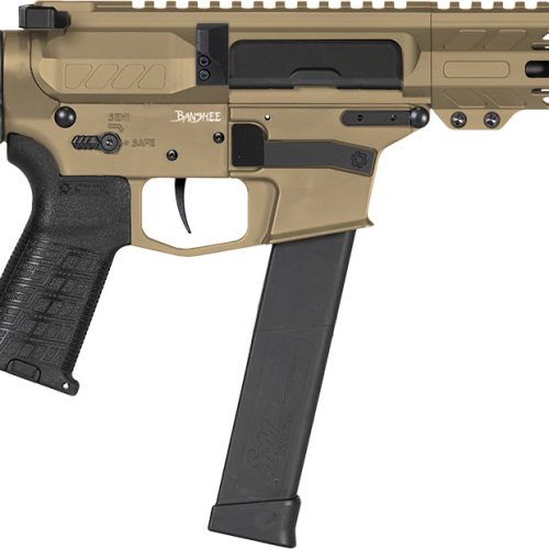 CMMG 10A570FCT Banshee MK10 10mm Auto 30+1 8" Black Nitride Threaded Barrel, M-LOK Handguards, Coyote Tan Cerakote Aluminum Picatinny Rail Receiver, Black CMMG Zeroed Grips, Glock Compatible