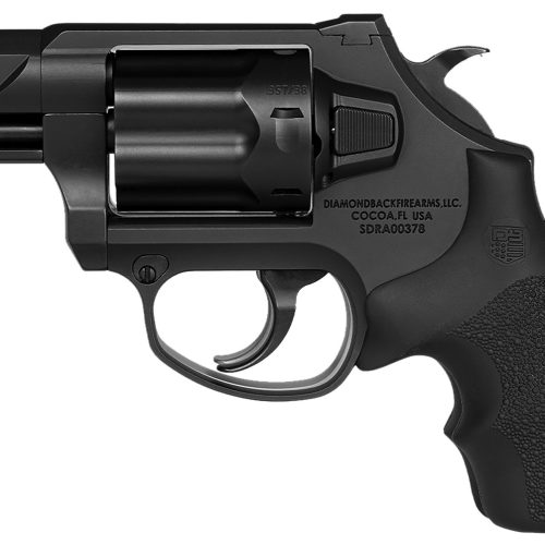 Diamondback DB0700S001 SDR  357 Mag/38 Special +P 6  Shot 2" Black Nitride Stainless Steel Barrel, Cylinder & Frame, Black Hogue Rubber Grip, Exposed Hammer