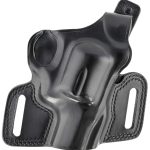 Galco SIL126B Silhouette  OWB Black Leather Belt Slide Fits S&W N Frame Fits 2-4" Barrel Right Hand