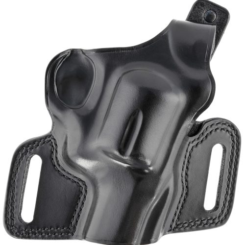 Galco SIL126B Silhouette  OWB Black Leather Belt Slide Fits S&W N Frame Fits 2-4" Barrel Right Hand