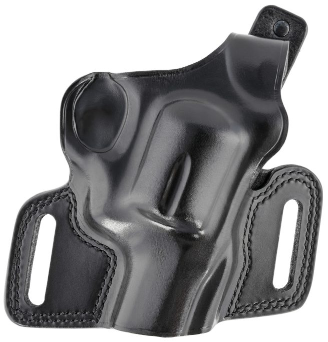 Galco SIL126B Silhouette  OWB Black Leather Belt Slide Fits S&W N Frame Fits 2-4" Barrel Right Hand