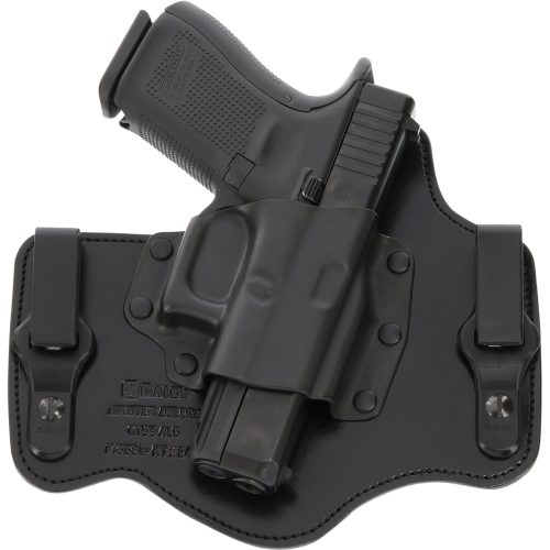 Galco KT224B KingTuk Deluxe IWB Black Kydex/Leather Compatible w/Ruger Security-9/Glock 17 Gen1-5/22 Gen2-5 UniClip Mount Right Hand