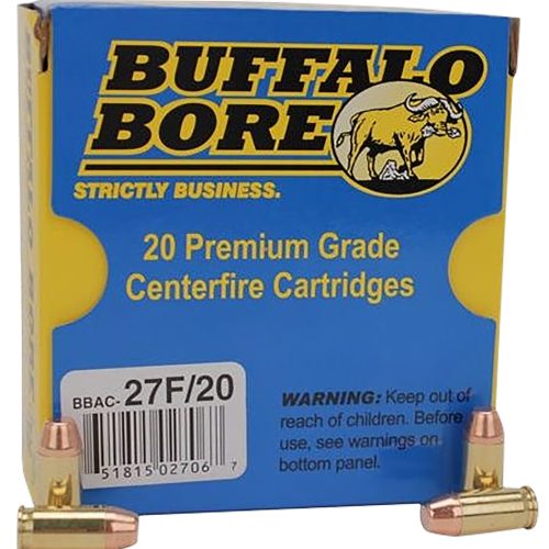 Buffalo Bore Ammunition 27F20 Standard Pressure Strictly Business 380ACP 95gr Full Metal Jacket Flat Nose 20 Per Box/12 Case