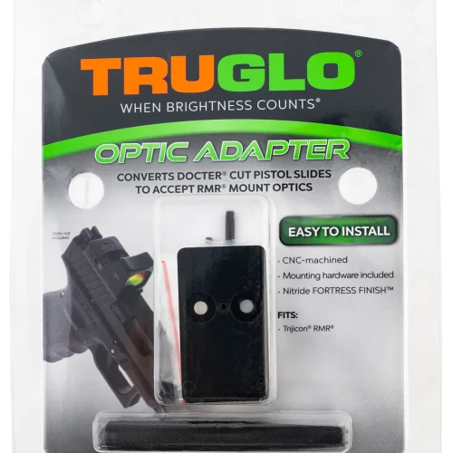 TruGlo TG-TG8952C Red Dot Sight Adapter RMR Mount Aluminum Nitride Fortress Trijicon