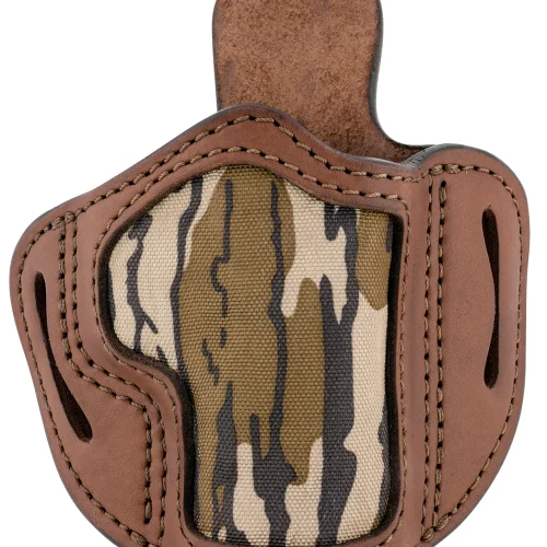 1791 Gunleather MOBH21BRWR BH2.1 Optic Ready OWB Size 2.1 Brown/Mossy Oak Leather Belt Slide Compatible w/Glock 17/Springfield XD/S&W Shield Right Hand