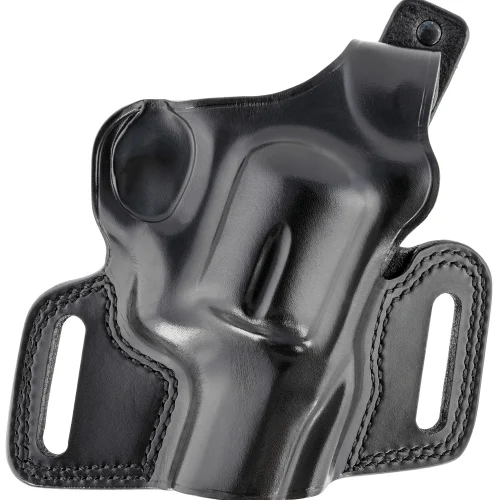 Galco SIL212B Silhouette  OWB Black Leather, Fits 1911/3-5" Barrel, Belt Slide Mount, Right Hand