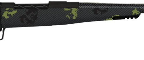 Fierce Firearms ROG300PRC24BF Carbon Rogue  Full Size 300 PRC 3+1 24" Carbon Fiber Hand Lapped/Match Grade Threaded Barrel, Black Cerakote Steel Receiver, Forest Camo Fierce Rogue Carbon Fiber Stock