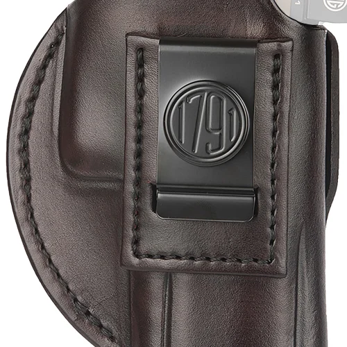 1791 Gunleather 4WH6SBRR 4-Way  IWB/OWB Size 06 Signature Brown Leather Belt Clip Compatible w/ Glock 21/Sig P225 Right Hand