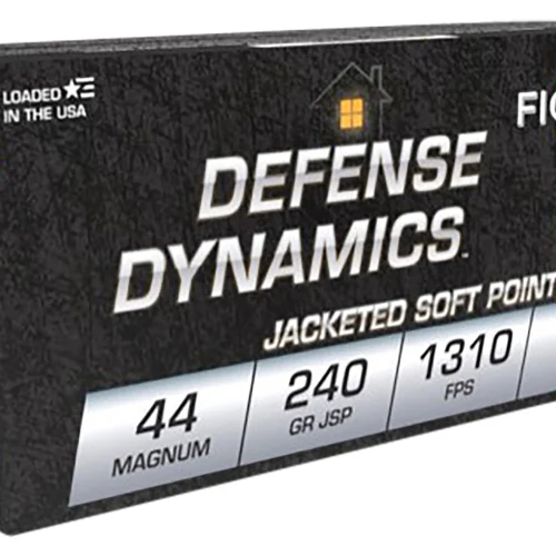 Fiocchi 44A500 Defense Dynamics  44RemMag 240gr Jacketed Soft Point 50 Per Box/10 Case