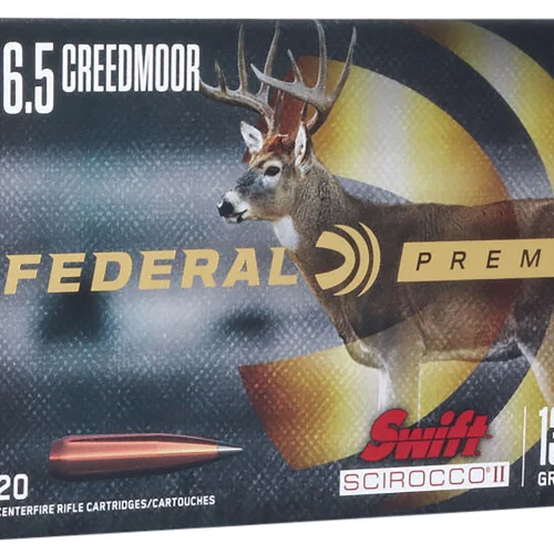 Federal P65CRDSS1 Premium  6.5Creedmoor 130gr Swift Scirocco II 20 Per Box/10 Case