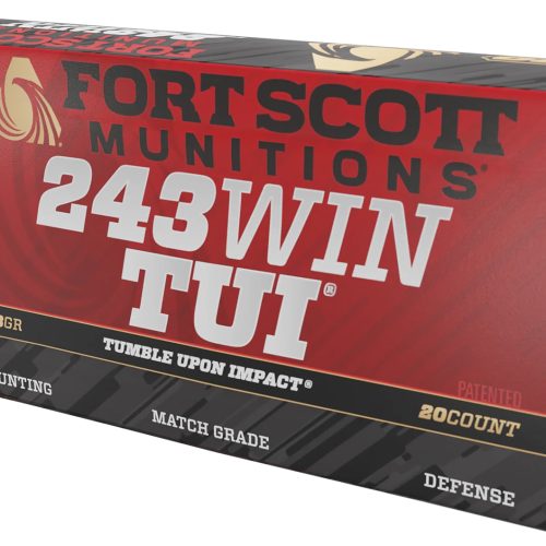 Fort Scott Munitions 243058SCV Tumble Upon Impact (TUI) Rifle 243Win 58gr Solid Copper Spun 20 Per Box/10 Case