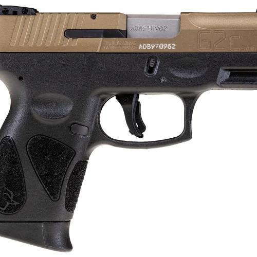 Taurus 1G2C93A12 G2C  Compact Frame 9mm Luger 12+1 3.26" Matte Stainless Steel Barrel, Burnt Bronze Serrated Alloy Steel Slide, Black Polymer Frame w/Picatinny Rail & Polymer Grip, Right Hand