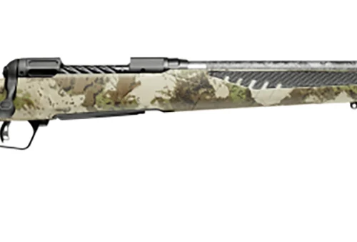 Savage Arms 58019 110 UltraLite 28 Nosler 2+1 22" Threaded Carbon Fiber Wrapped Barrel, Black Melonite Rec, Woodland Camo AccuStock with AccuFit