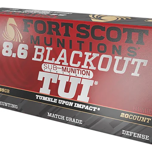 Fort Scott Munitions 86BLK285SCV2SS Tumble Upon Impact (TUI)  8.6Blackout 285gr Solid Copper Spun 20 Per Box/10 Case