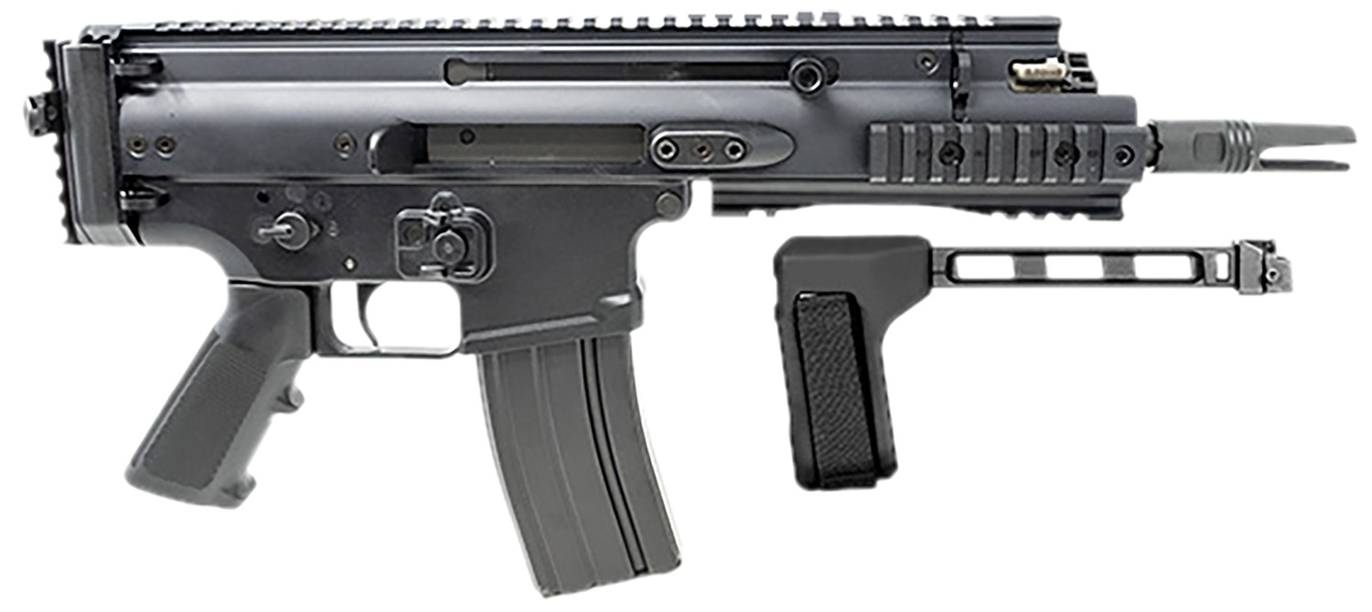 FN 38101882 SCAR 15P 5.56x45mm 30+1 7.50" Black Steel Barrel, Black Anodized Picatinny Rail Aluminum Receiver, SB Tactical Brace, Ambidextrous
