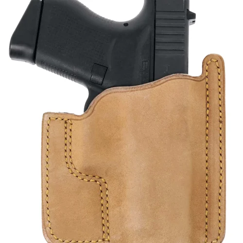 Galco PH800 Front Pocket Horsehide Holster Natural Fits Glock 43 Ambidextrous