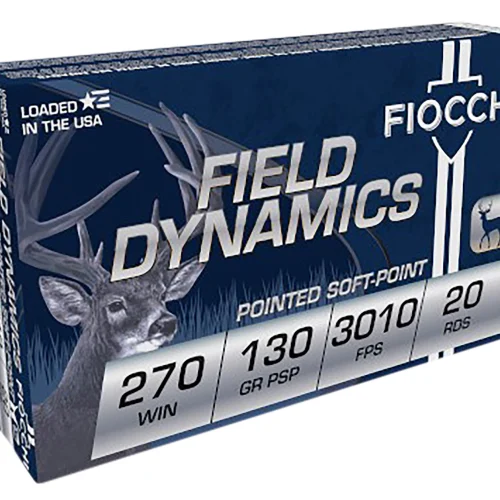 Fiocchi 270SPB Field Dynamics  270Win 130gr Pointed Soft Point 20 Per Box/10 Case