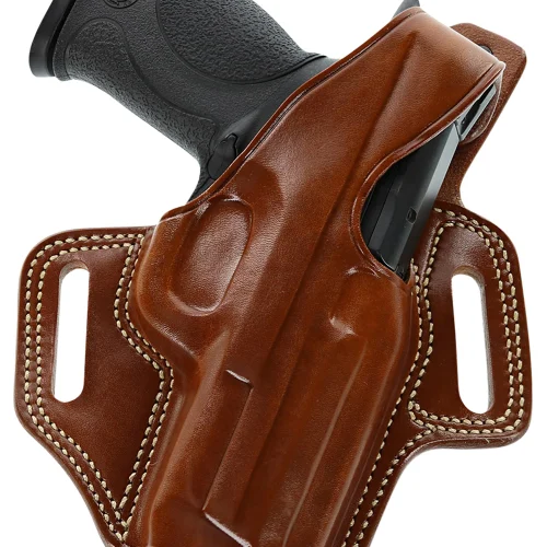 Galco FL652R Fletch  OWB Tan Leather Belt Slide Fits S&W M&P Shield Fits Ruger Max-9 Fits FN 503 Right Hand