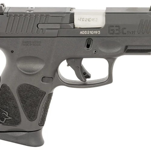 Taurus 1G3CP9312X10 G3C  9mm Luger 10+1 3.26" Matte Stainless Steel Barrel, Matte Black Tenifer Optic Cut/Serrated Slide, Black Polymer Frame w/Picatinny Rail, Black Polymer Grips