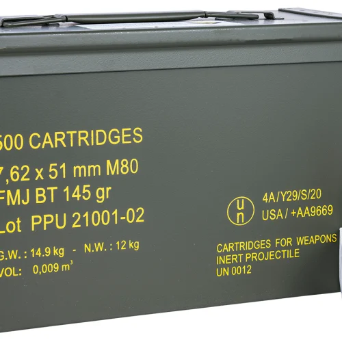 PPU PPRM762M Rangemaster  7.62x51mmNATO 145gr Full Metal Jacket Boat Tail/500rds *Sold by Case *Includes Metal Can