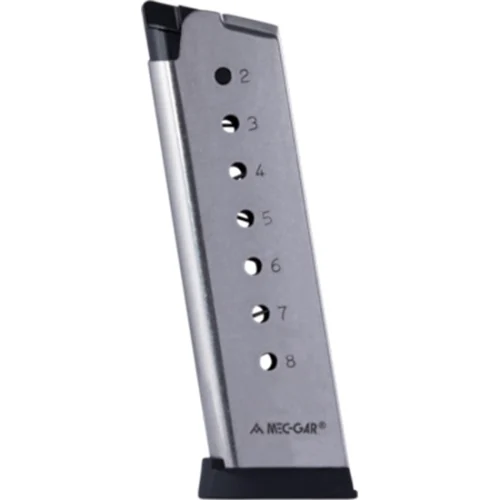 MECGAR MAG 1911 45ACP SS 8RD REMOVABLE BUTTPLATE