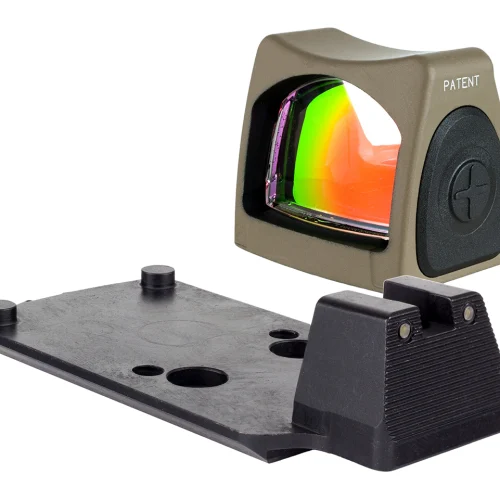 Trijicon 700816 RMR Dual Defense Cerakote Black/FDE 1x 3.25 MOA Red Dot Reticle Fits Sig Sauer M17/18