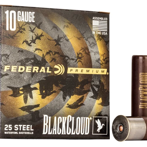 Federal PWBX107BB Black Cloud FS 10Gauge 3.50" 1 5/8oz BBShot 25 Per Box/10 Case