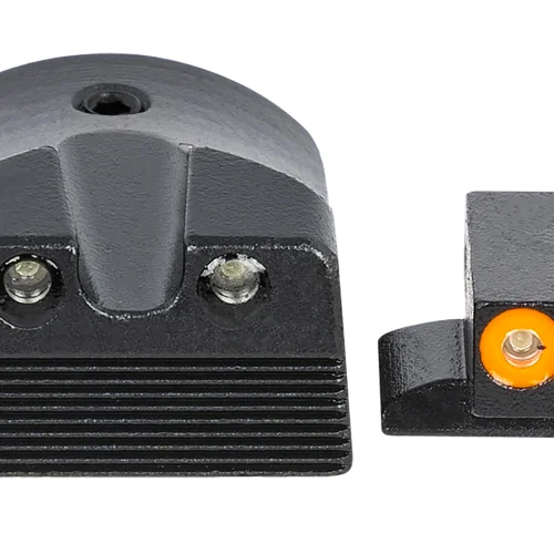 Meprolight USA 412183131 Hyper-Bright  Green Tritium Orange Outline Front Sight-Green Tritium Black Outline Rear Sight Kimber 1911 Slant