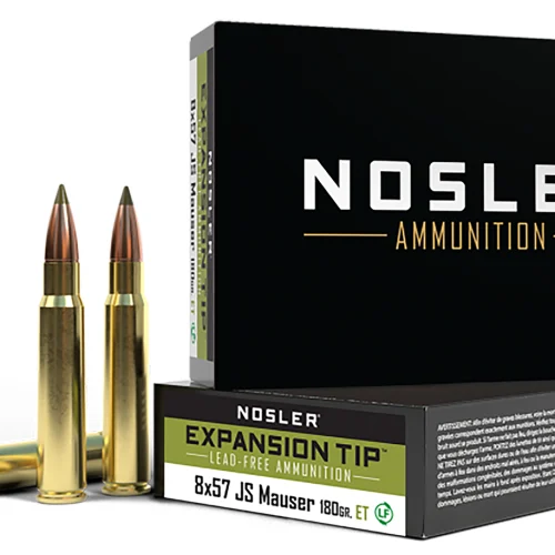 Nosler 40643 E-Tip  8mmMauser 180gr E Tip Lead Free 20 Per Box/10 Case