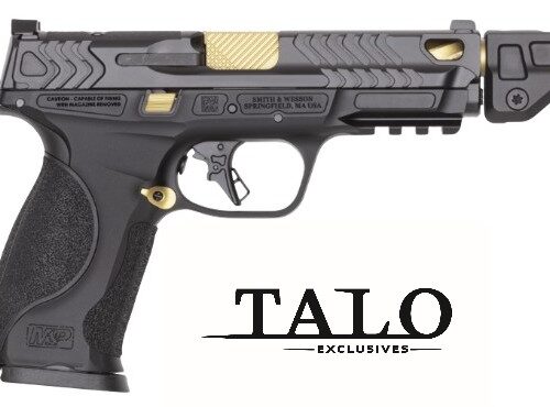M&P9 M2.0 Metal 9mm 4.9" NTS Gold/Blk 17&23 TALO