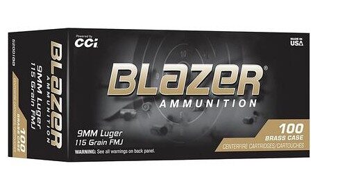 Blazer Brass 9mm 115gr FMJ 100/Bx