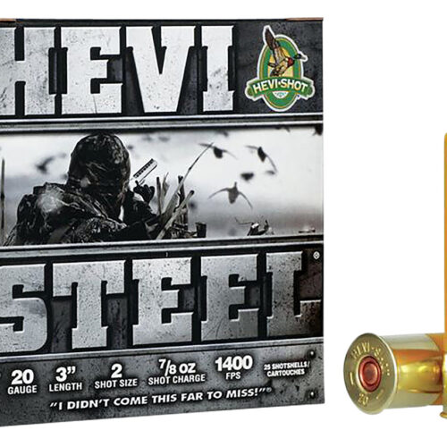 HEVI-Shot HS62002 HEVI-Steel 20Gauge 3" 7/8oz 2Shot 25 Per Box/10 Case
