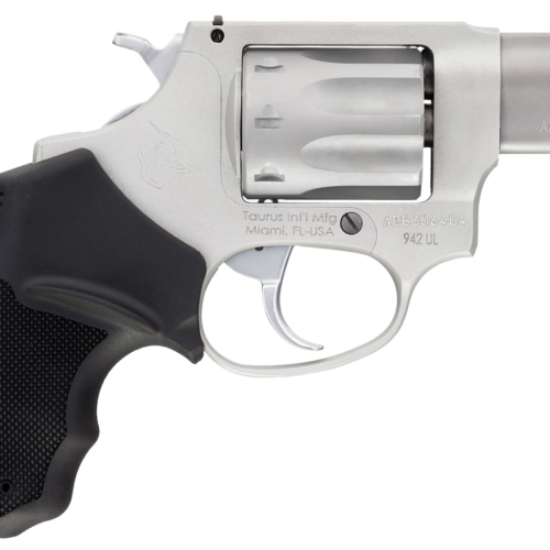 Taurus 2942039UL 942 Ultra-Lite 22 LR 8rd 3" Matte Stainless Finish Barrel, Matte Stainless Finish Cylinder, Stainless Anodized Finish Aluminum Frame & Finger Grooved Black Polymer Grip