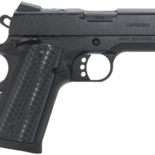 Girsan 391040 MC1911 SC Influencer Sub-Compact 9mm Luger 7+1 3.40" Blued Steel Barrel, Black Cerakote Optic Ready/Serrated Steel Slide & Frame w/Picatinny Rail & Beavertail, Gray Polymer Grip