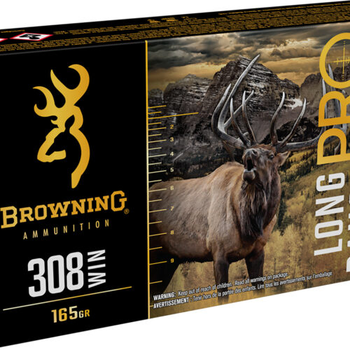 Browning Ammo B192503082 Long Range Pro  308Win 165gr 20 Per Box/10 Case