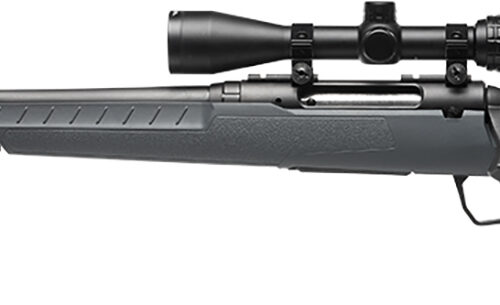Savage Arms 32205 Axis 2 XP Combo Full Size 22-250 Rem 4+1 22" Black Sporter Barrel, Black Carbon Steel Receiver Drilled & Tapped, Gray Fixed Synthetic Stock, Weaver 3-9x40mm Scope, Left Hand