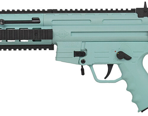 ATI GERGGSG1610M GSG-16 22LR 10+1 16.25" Black Non-Threaded Barrel, Mint Green Picatinny Rail Polymer Receiver, M-LOK Handguards, Collapsible w/Storage Compartment Black Synthetic Stock, Mint Polymer