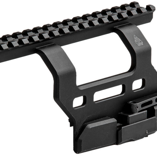 Leapers MTUAK01 Quick-Detachable AK Side Mount Matte Black Anodized Aluminum 6.69" Long