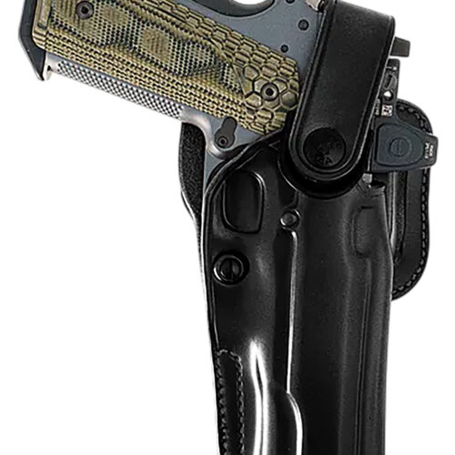 Galco APO224RB APO Strongside/Crossdraw OWB Black Steerhide Fits Glock 17 Gen1-5 Belt Holster Right Hand