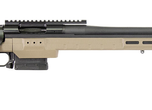 Larue Tactical LTKRGSIETE65CM23FDE 6.5 Creedmoor 23" Threaded Barrel, Picatinny Rail Receiver, Larue KRG Bravo Gray Polymer Chassis