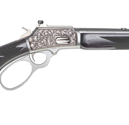 Cnc Firearms CNCRAZ10MM Marlin 1894 SBL Wild Boar 10mm Auto 16" Polished Stainless Steel, Polished Engraved Receiver, Gray Fixed Laminate Stock
