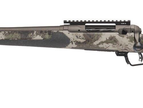 Savage Arms 32595 110 Core Hunter Pro 7mm PRC 3+1 22" Spiral Fluted Barrel, Savage Woodland Camo AccuStock w/AccuFit V2 Synthetic Stock, Left Hand