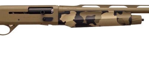 T R Imports A22026OS1 Alpha 2  20 Gauge 3" 4+1 26" Flat Dark Earth Cerakote Vent Rib Barrel & Receiver, Fixed Old School Camo Synthetic Stock