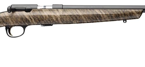 Browning 025259270 T-Bolt Target/Varmint SR 17 HMR 10+1 22" Matte Blued Threaded Barrel, Blue Polished Steel Drilled & Tapped Receiver, Mossy Oak Bottomland Monte Carlo Synthetic Stock, Right Hand